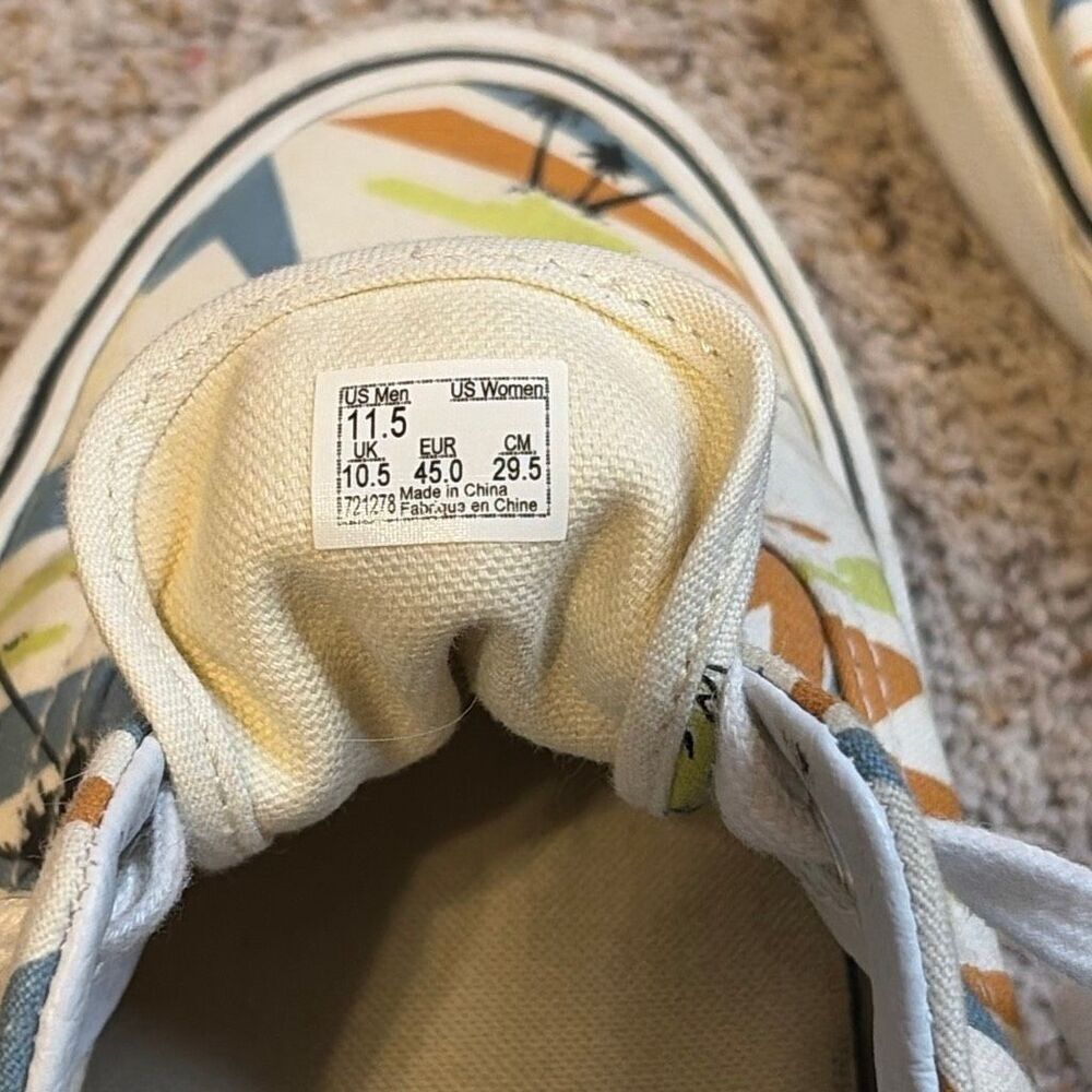 VANS Era SF Island Beach Print Sneakers Men’s Size 11.5 Canvas Lace-Up Surf Skat - Picture 10 of 10